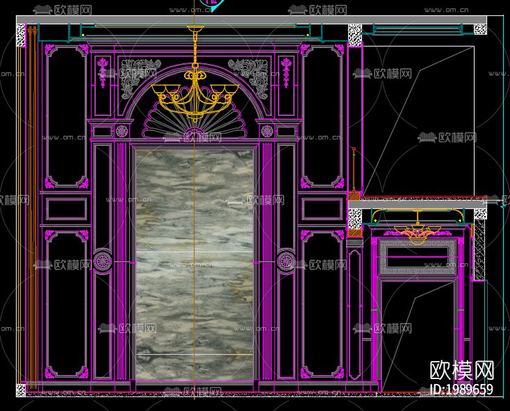 会所石材节点大样下载（渲染图5）