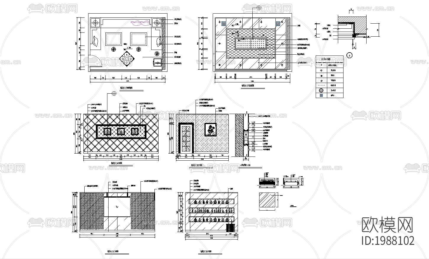 酒吧包房装饰节点大样下载（渲染图1）