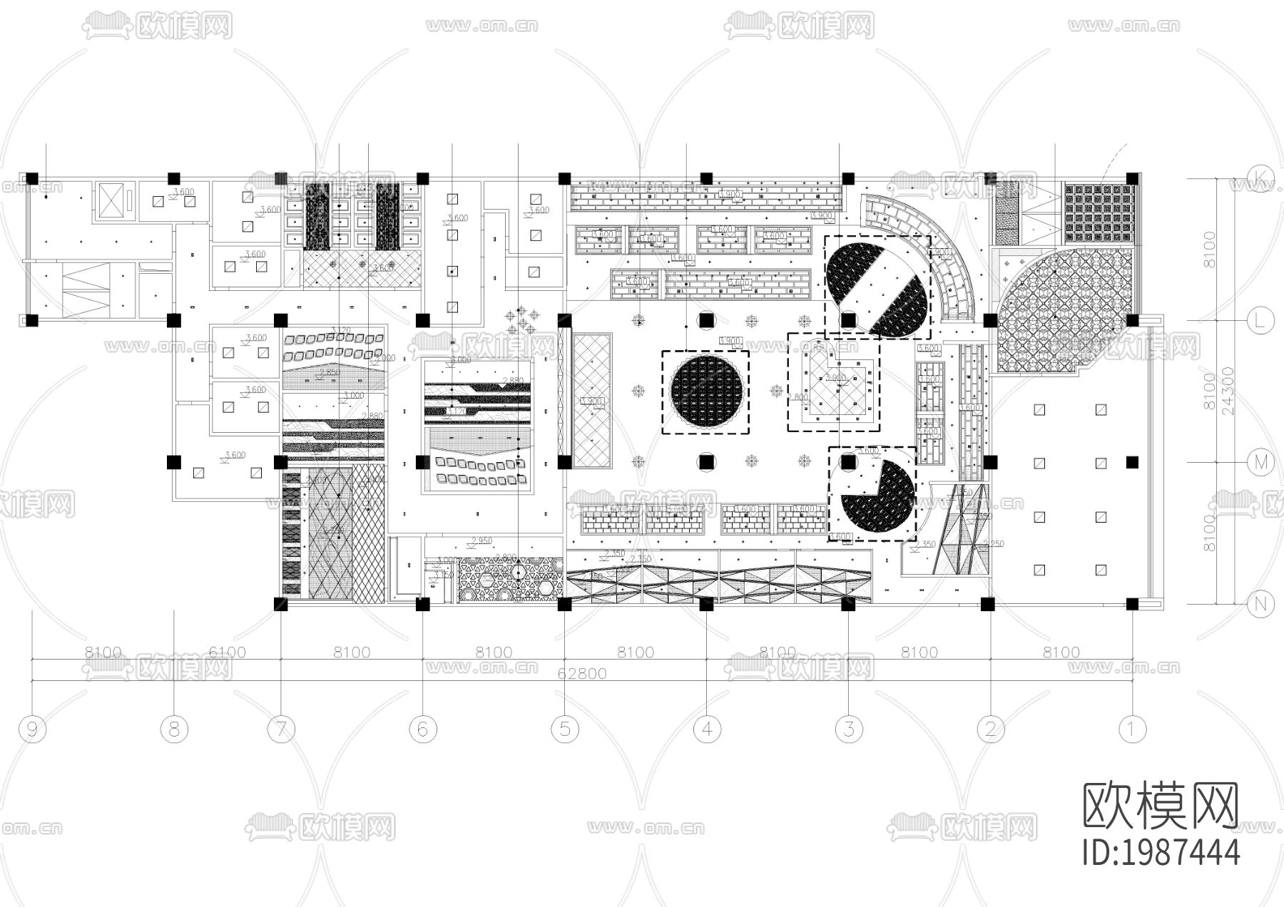 酒吧cad施工图下载（渲染图3）