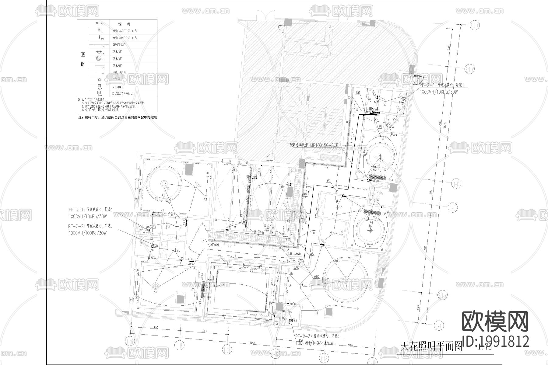 会所强弱电cad施工图下载（渲染图4）