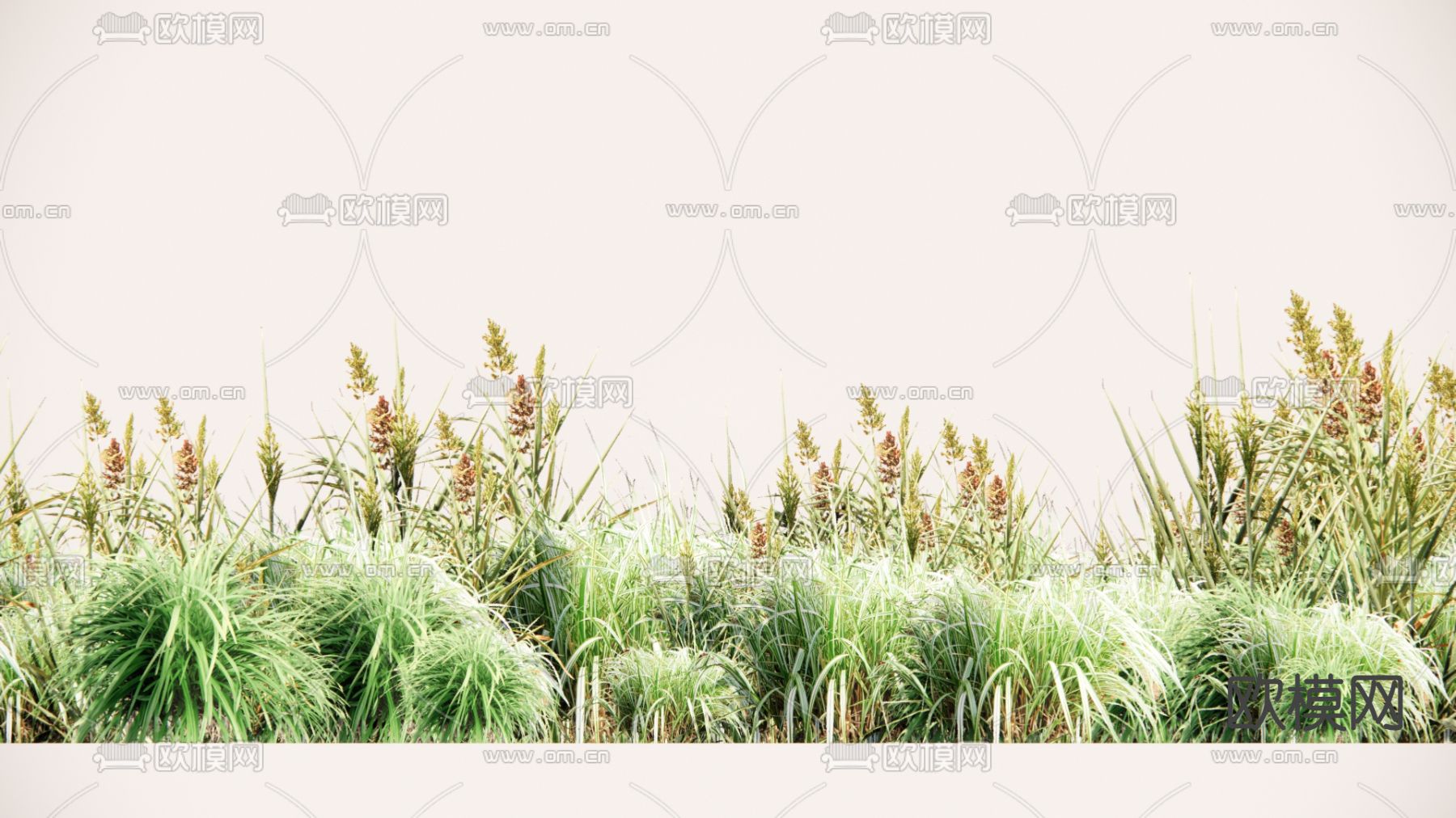 现代花丛su模型