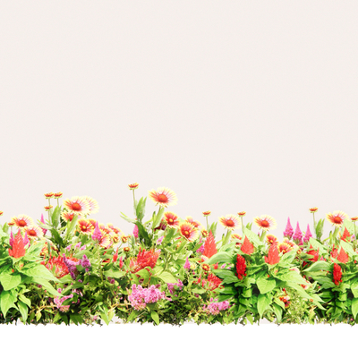  现代花丛su模型 