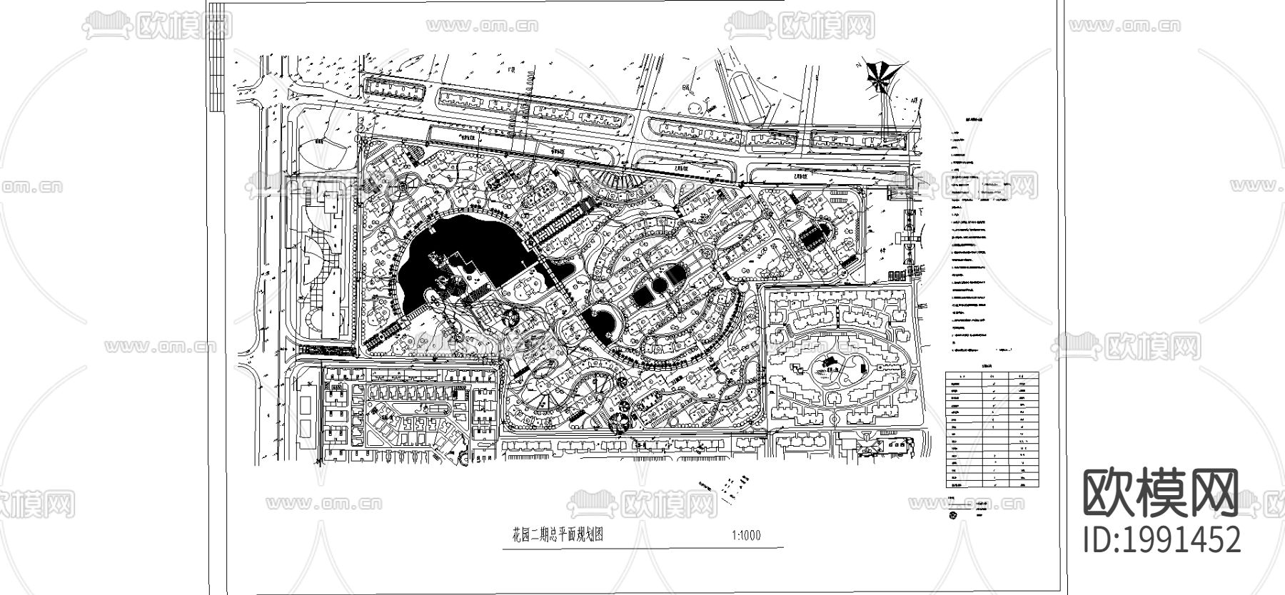 东泰花园小区cad规划图下载