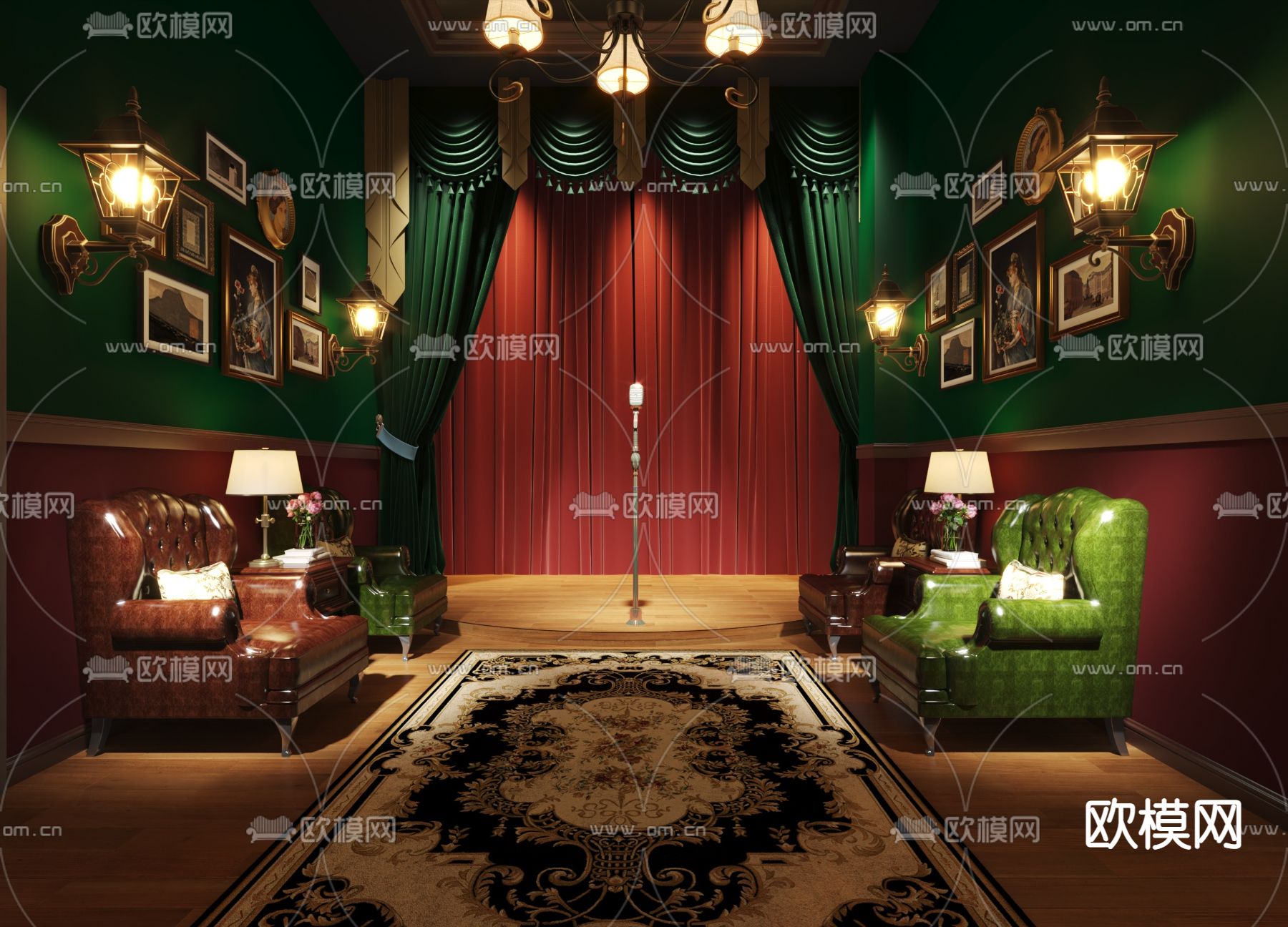 美式剧本杀3d模型下载