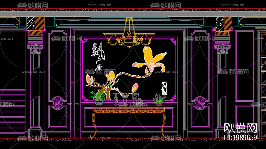 会所石材节点大样下载（渲染图4）