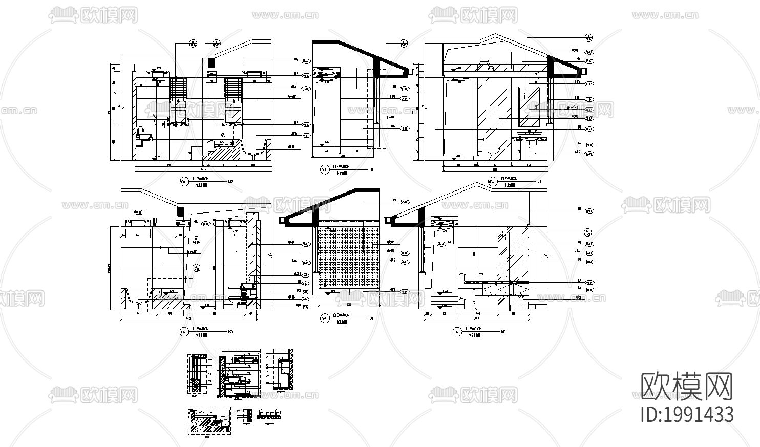 主卧卫生间节点大样下载（渲染图2）