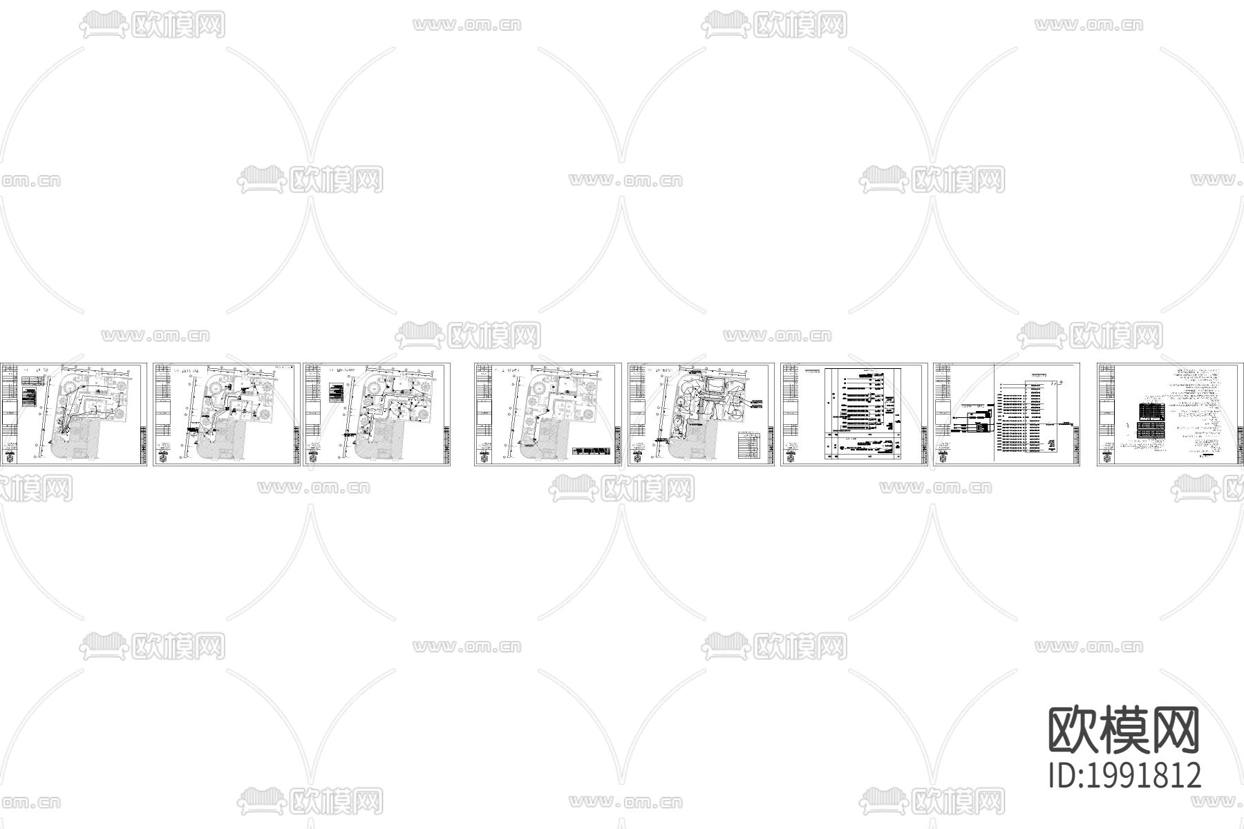 会所强弱电cad施工图下载（渲染图1）