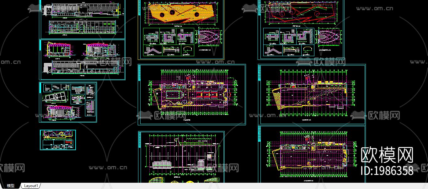 体育会所cad施工图下载