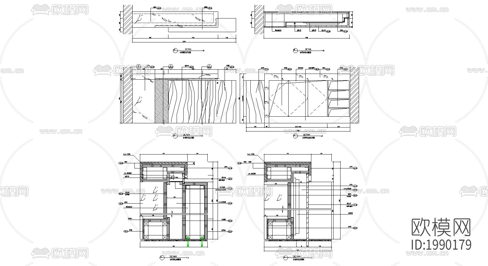 水吧间吧台节点大样下载（渲染图1）