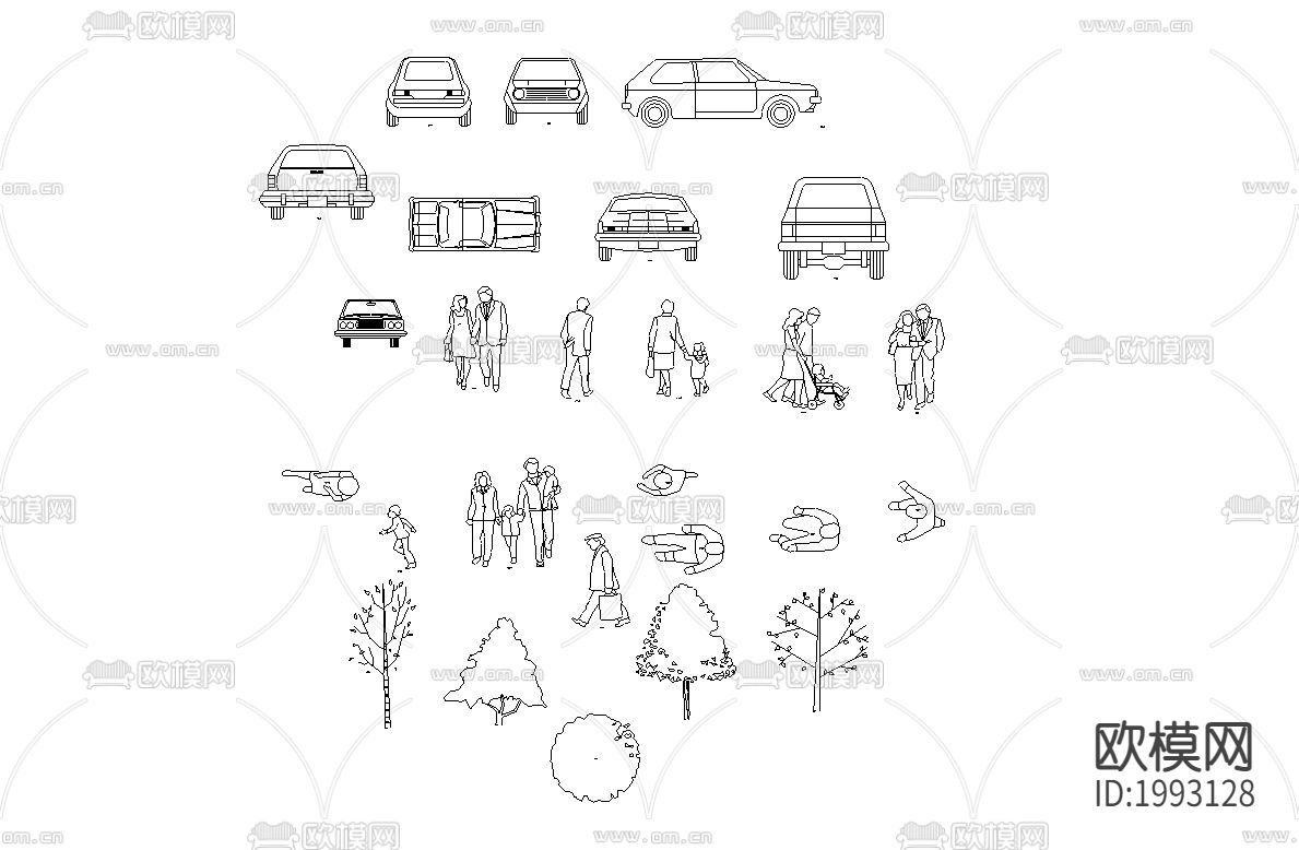 城市花园详细规划设计cad平面图下载（渲染图2）