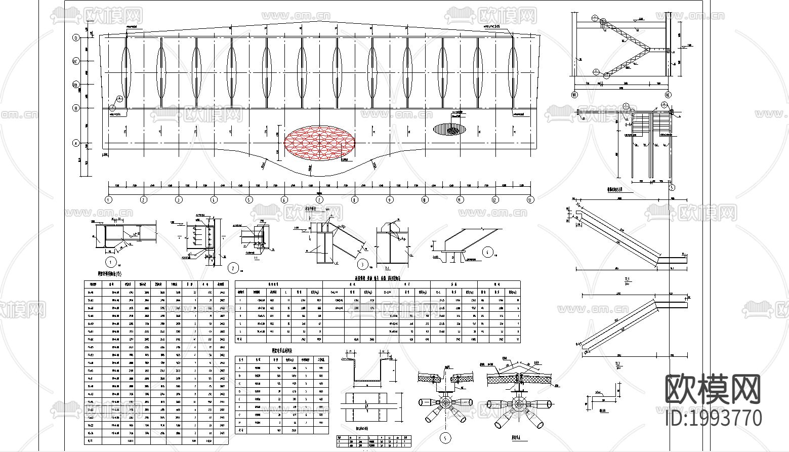 钢结构框架汽车cad图库下载（渲染图1）