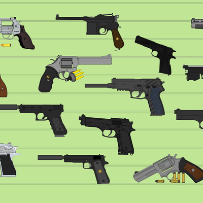  现代枪械武器su模型 