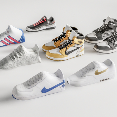  现代运动鞋球鞋su模型 