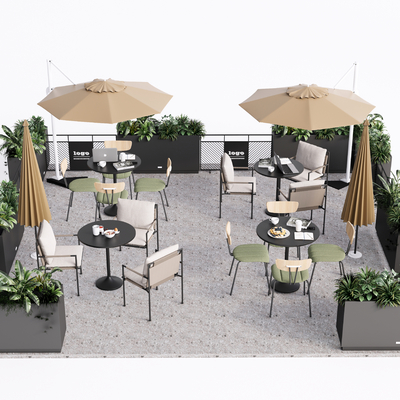  现代户外休闲座椅su模型 