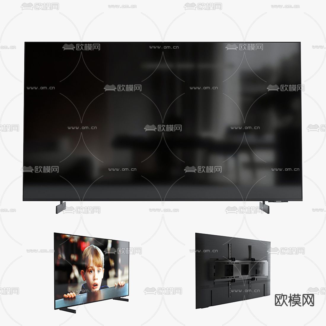 现代电视3d模型下载（渲染图3）