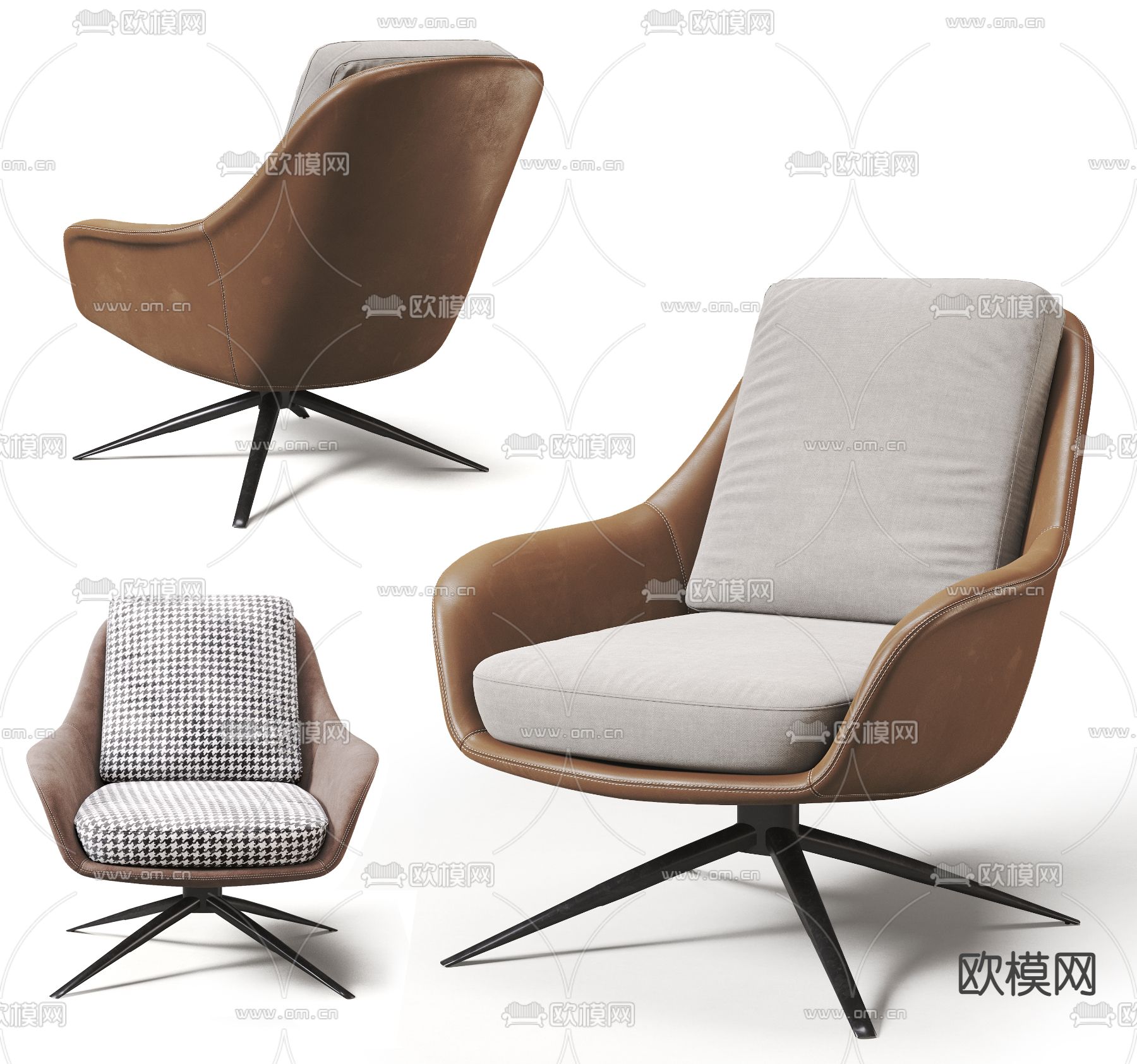 FLEXFORM 布艺休闲椅3d模型下载