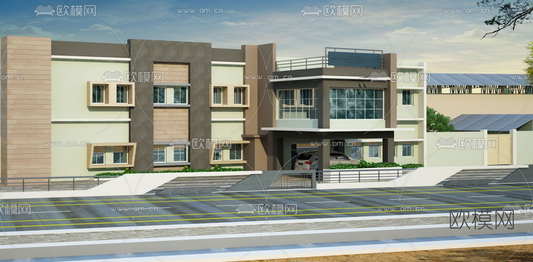 现代建筑外观免费3d模型下载