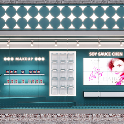  现代橱窗su模型 