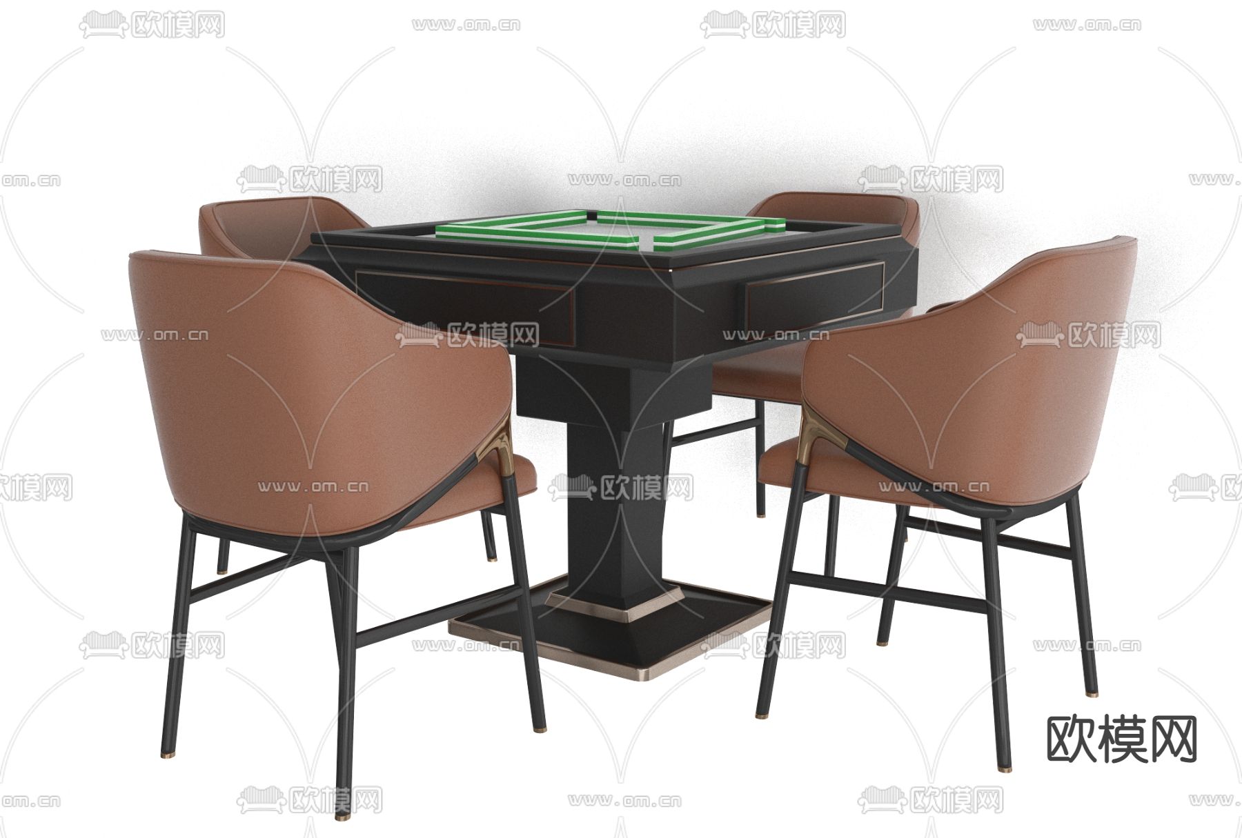 现代麻将娱乐桌椅免费3d模型下载