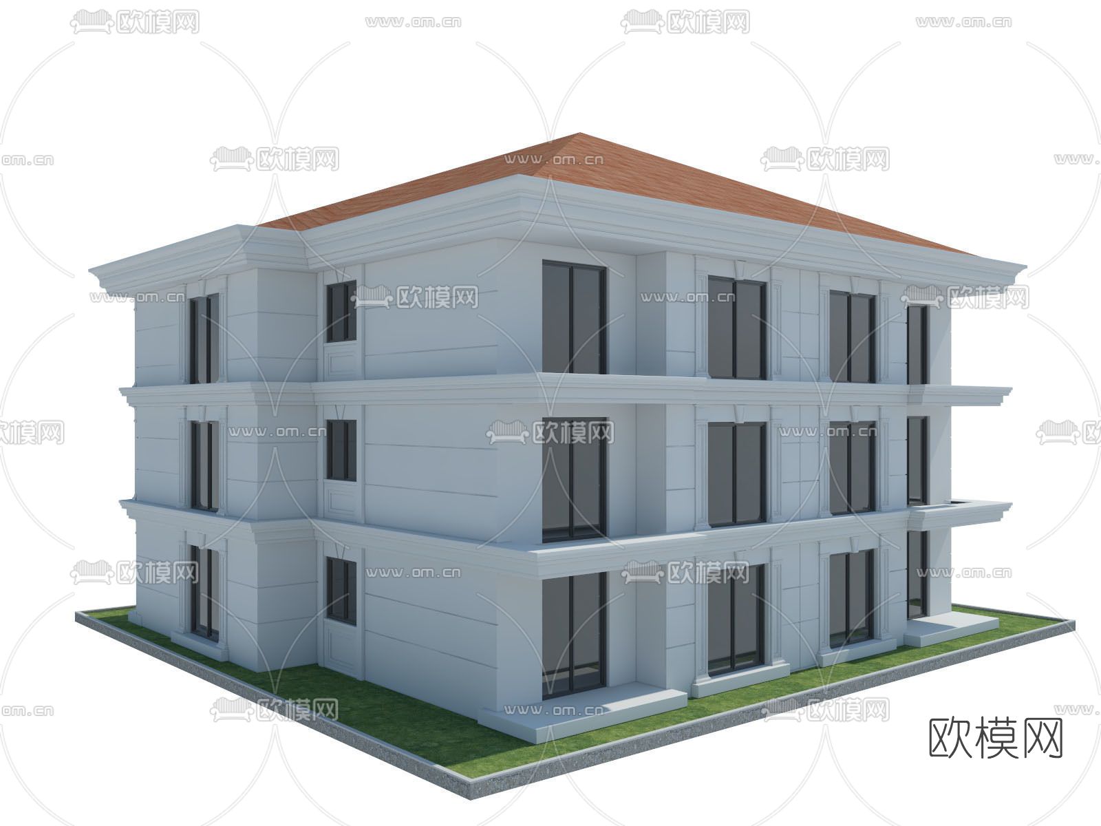 现代建筑外观免费3d模型下载