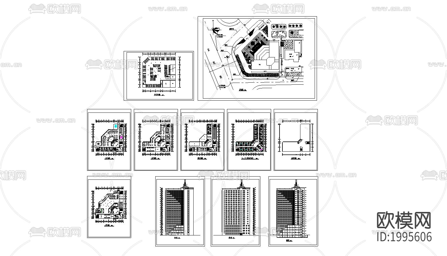 某宾馆cad施工图下载（渲染图1）