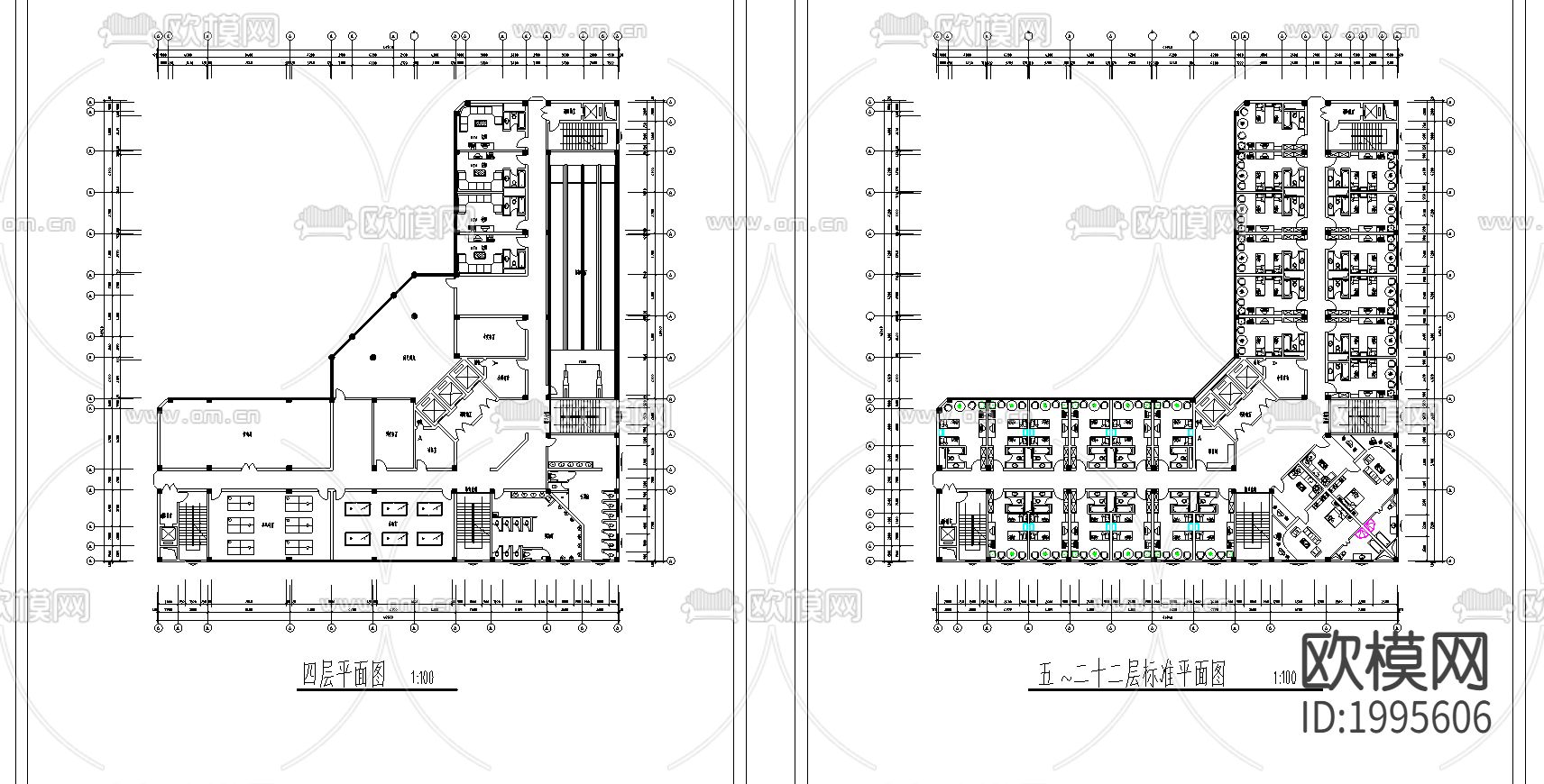 某宾馆cad施工图下载（渲染图3）