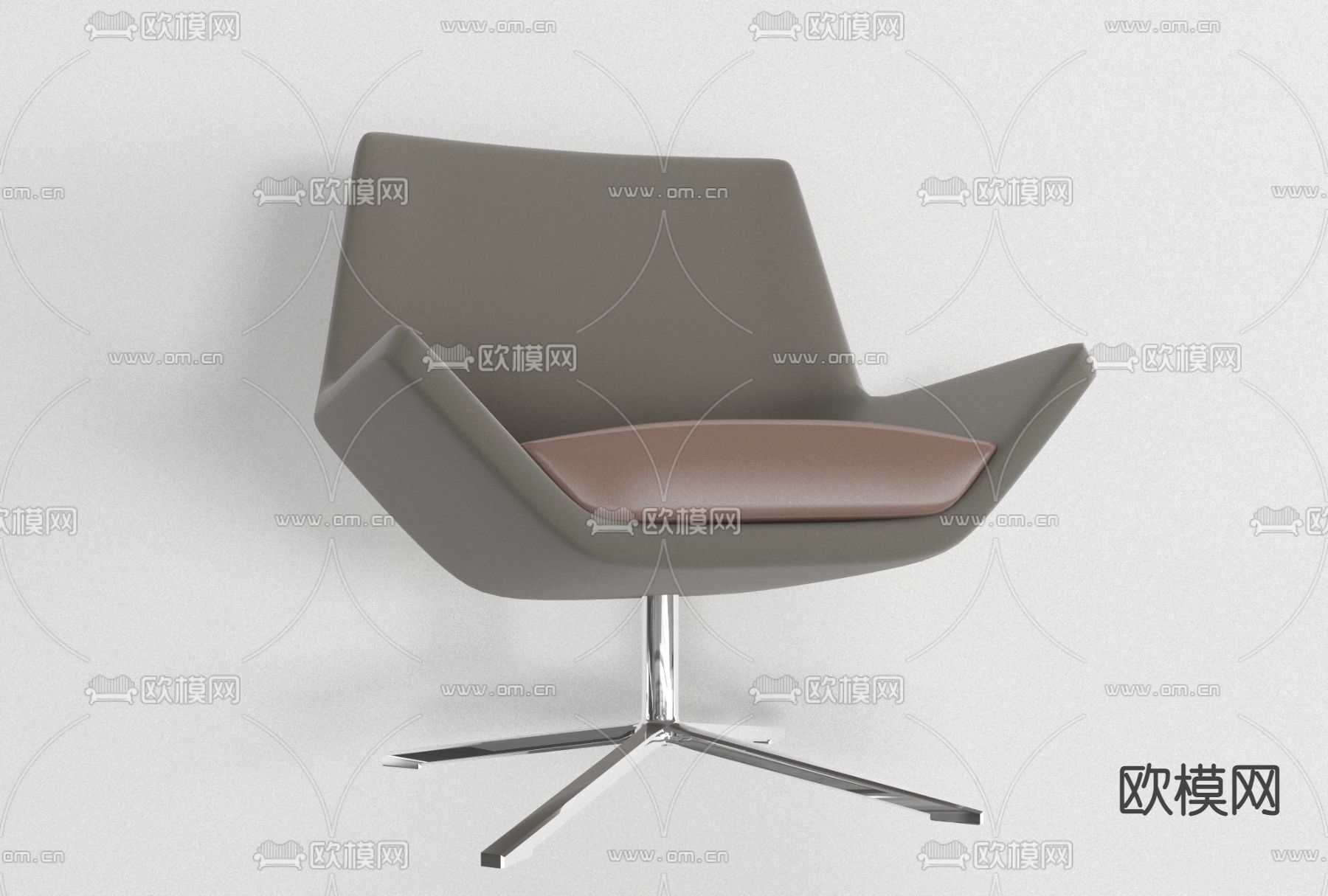 现代布艺办公椅免费3d模型下载