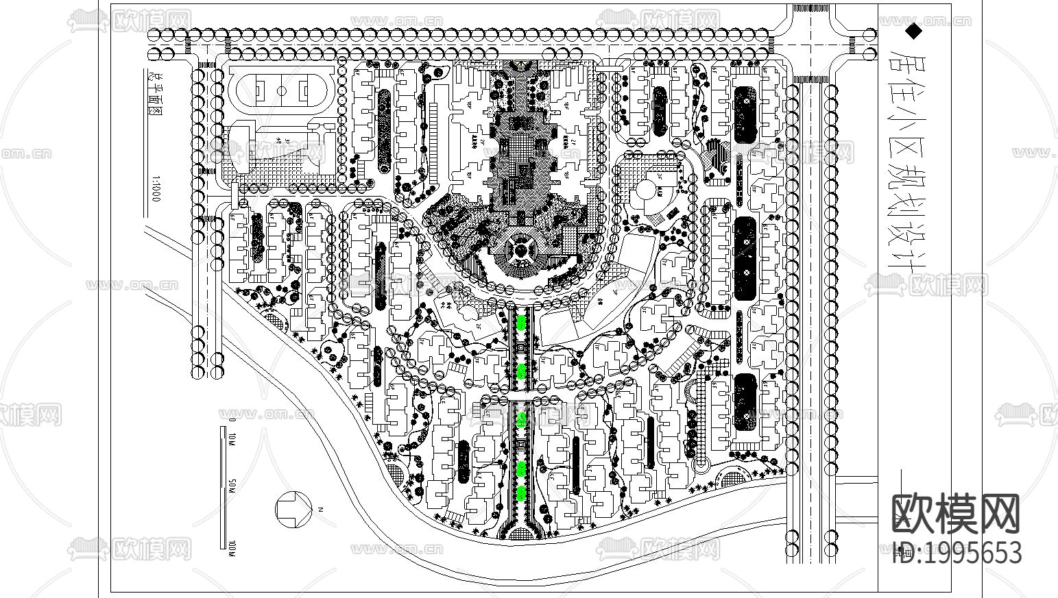 某居住小区cad规划图下载