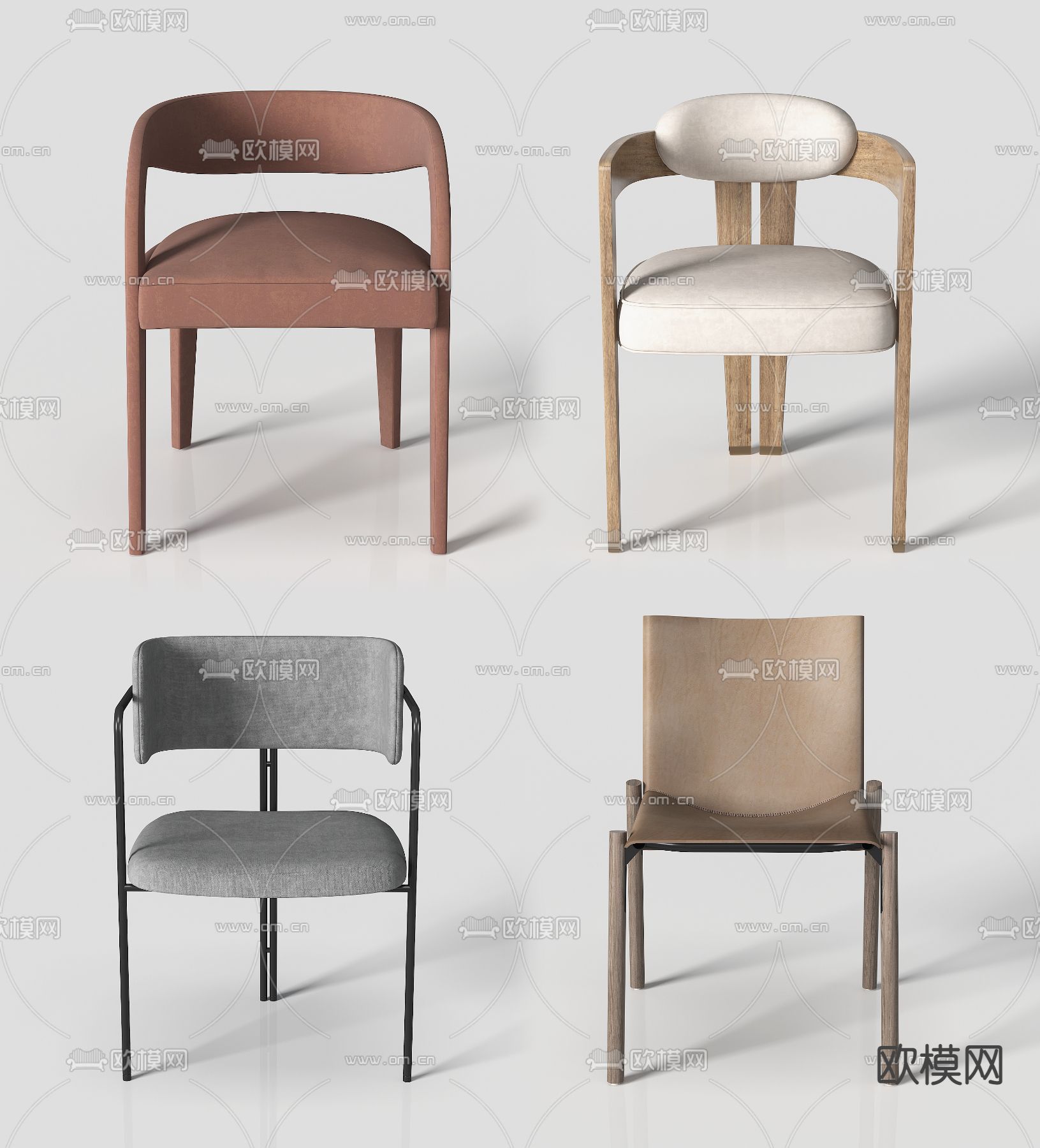 现代餐椅单椅3d模型下载