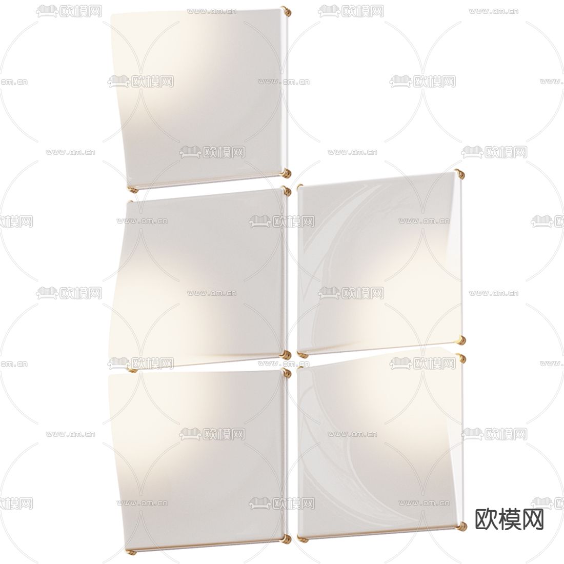 BAXTER 现代时尚白色壁灯3d模型下载（渲染图2）