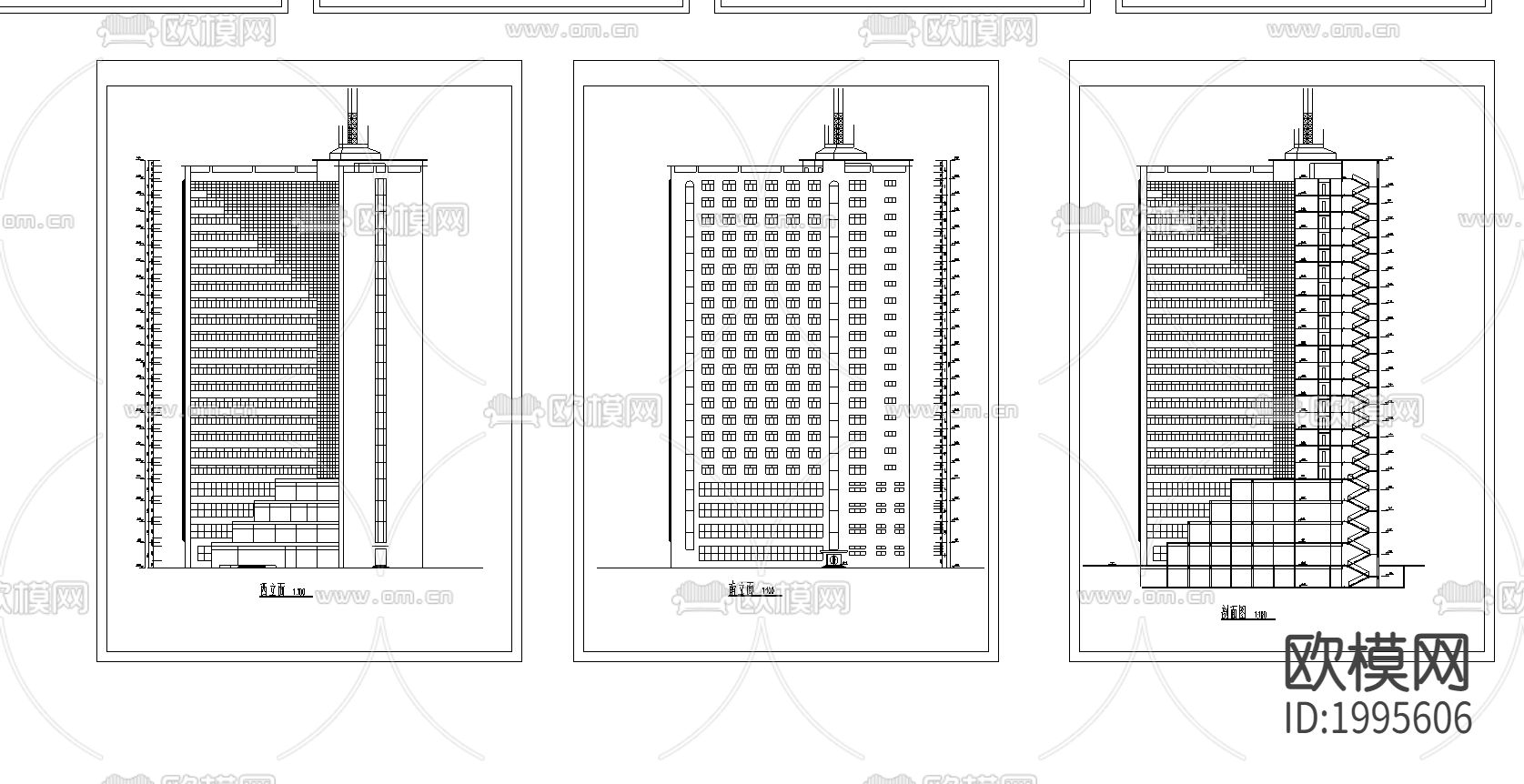 某宾馆cad施工图下载（渲染图2）