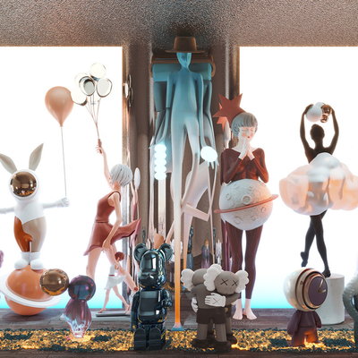  现代雕塑su模型 