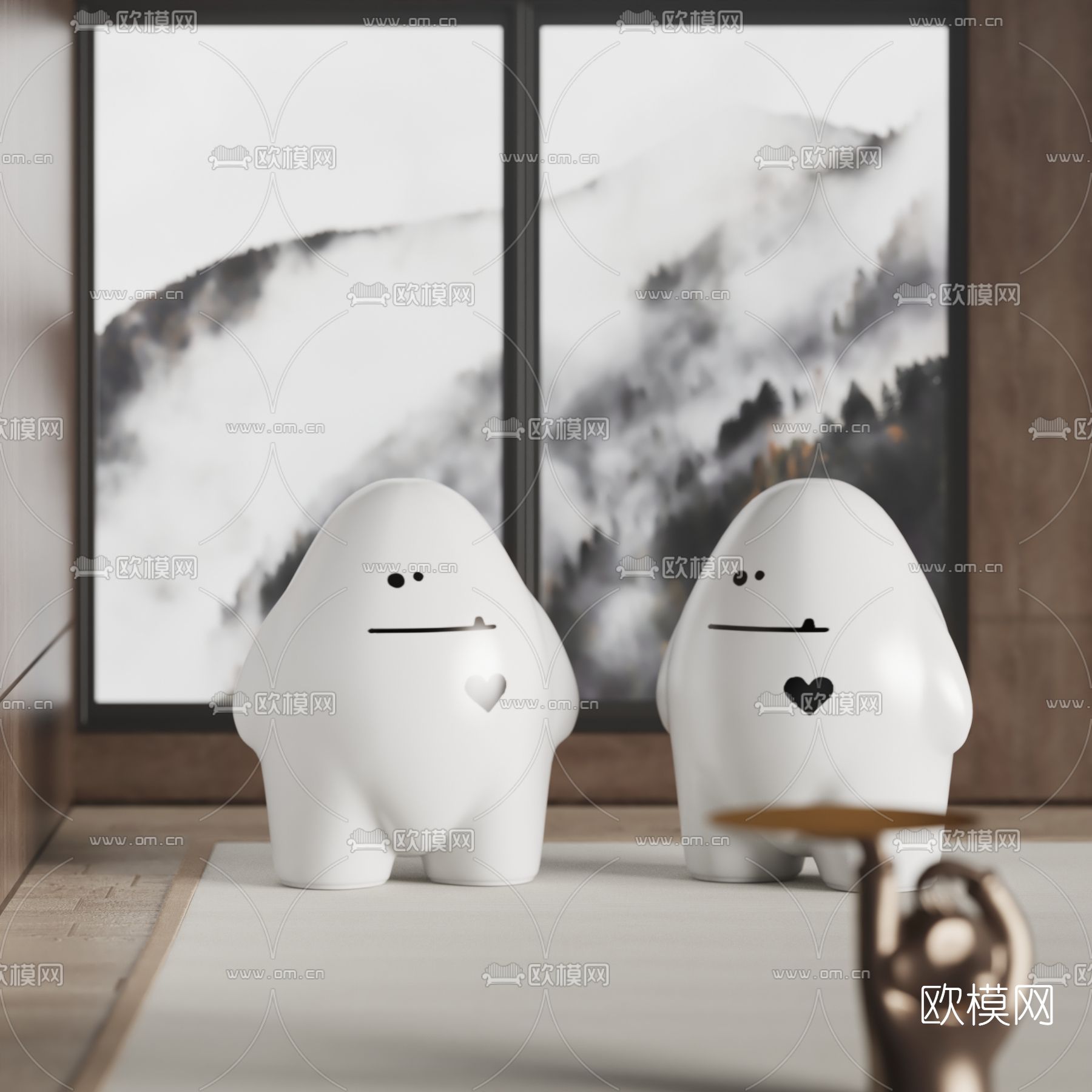 现代创意手办3d模型