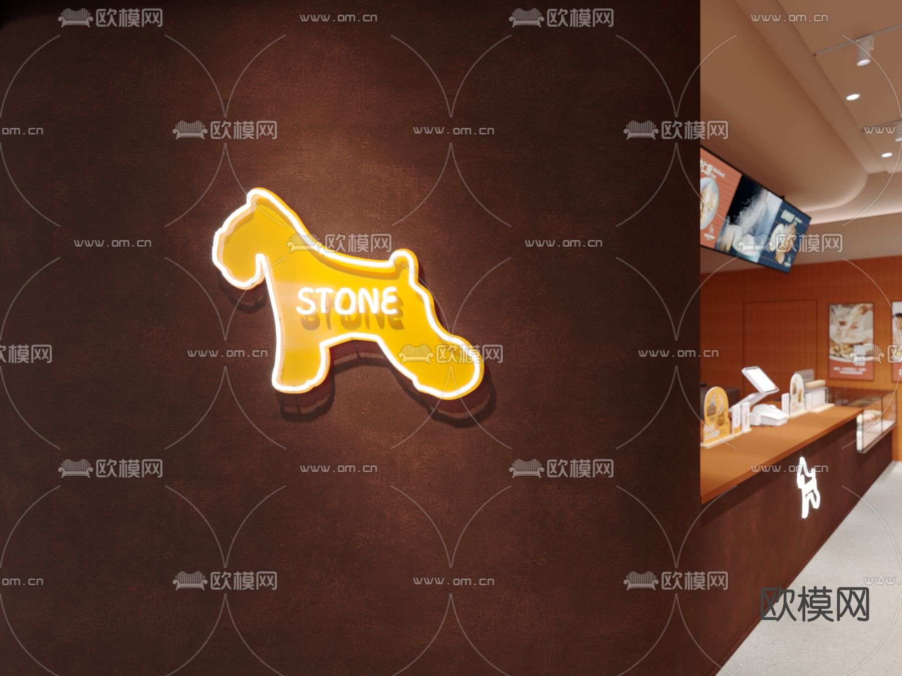 现代面包店烘焙店3d模型下载（渲染图4）