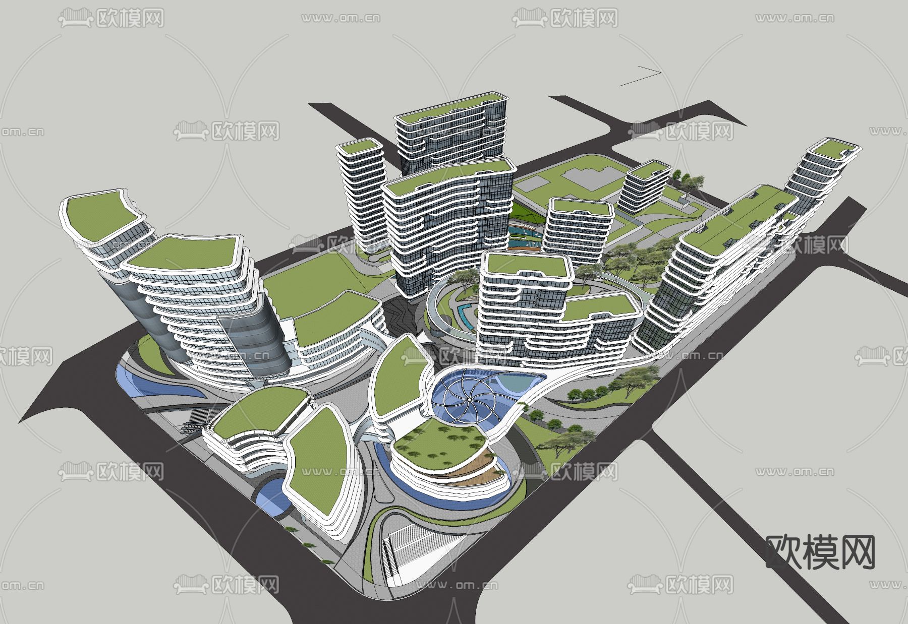 现代酒店su模型下载（渲染图4）