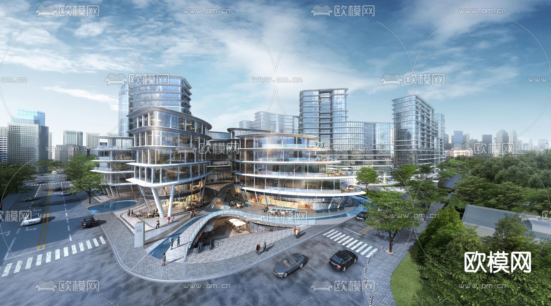 现代酒店su模型下载（渲染图1）