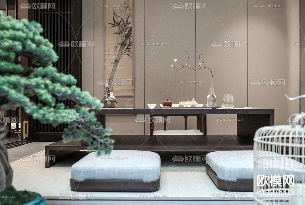 新中式茶室场景