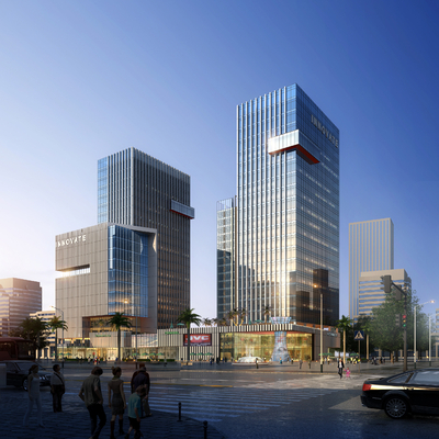 商业办公楼建筑外观3d模型