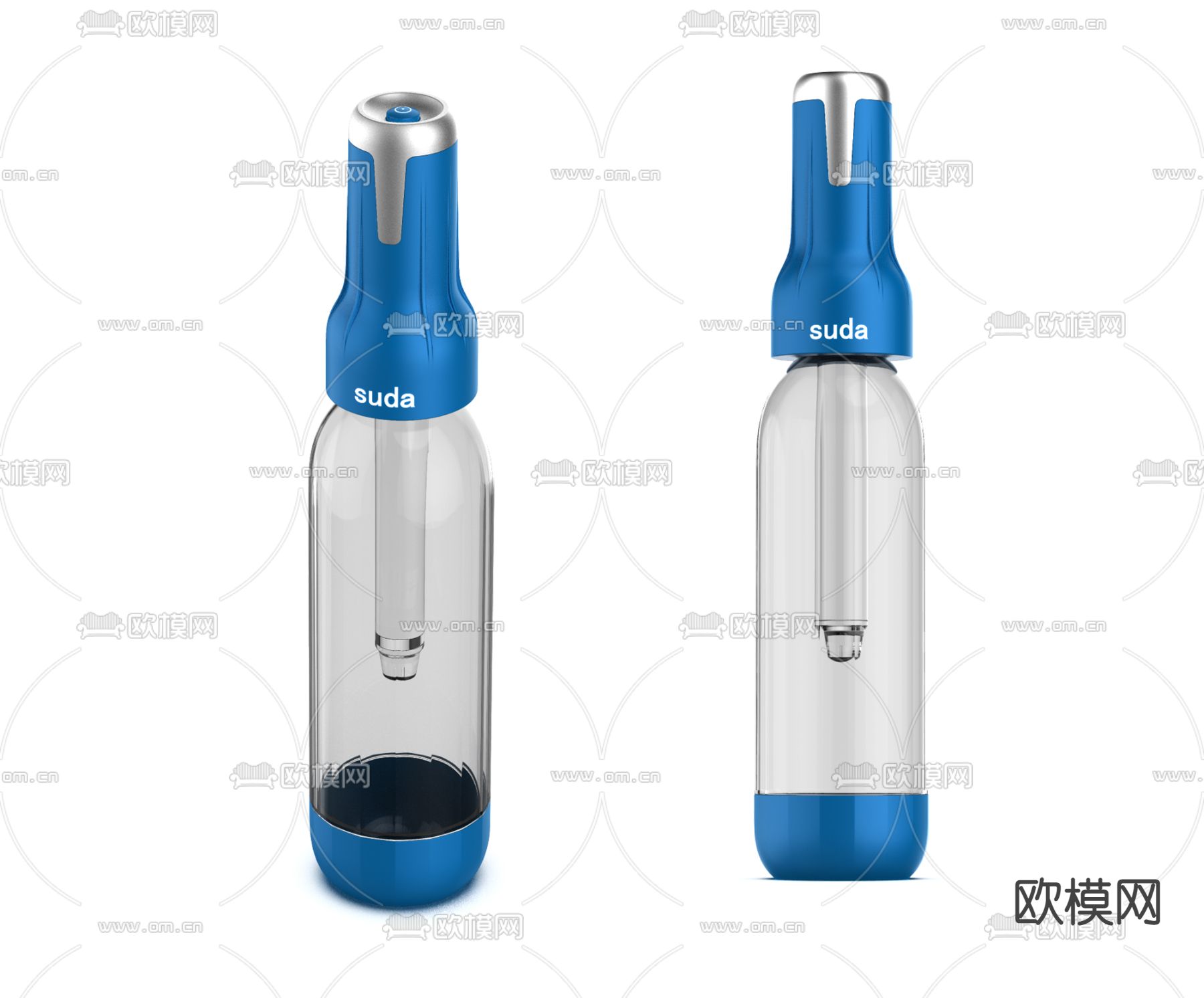现代苏打水瓶子3d模型下载