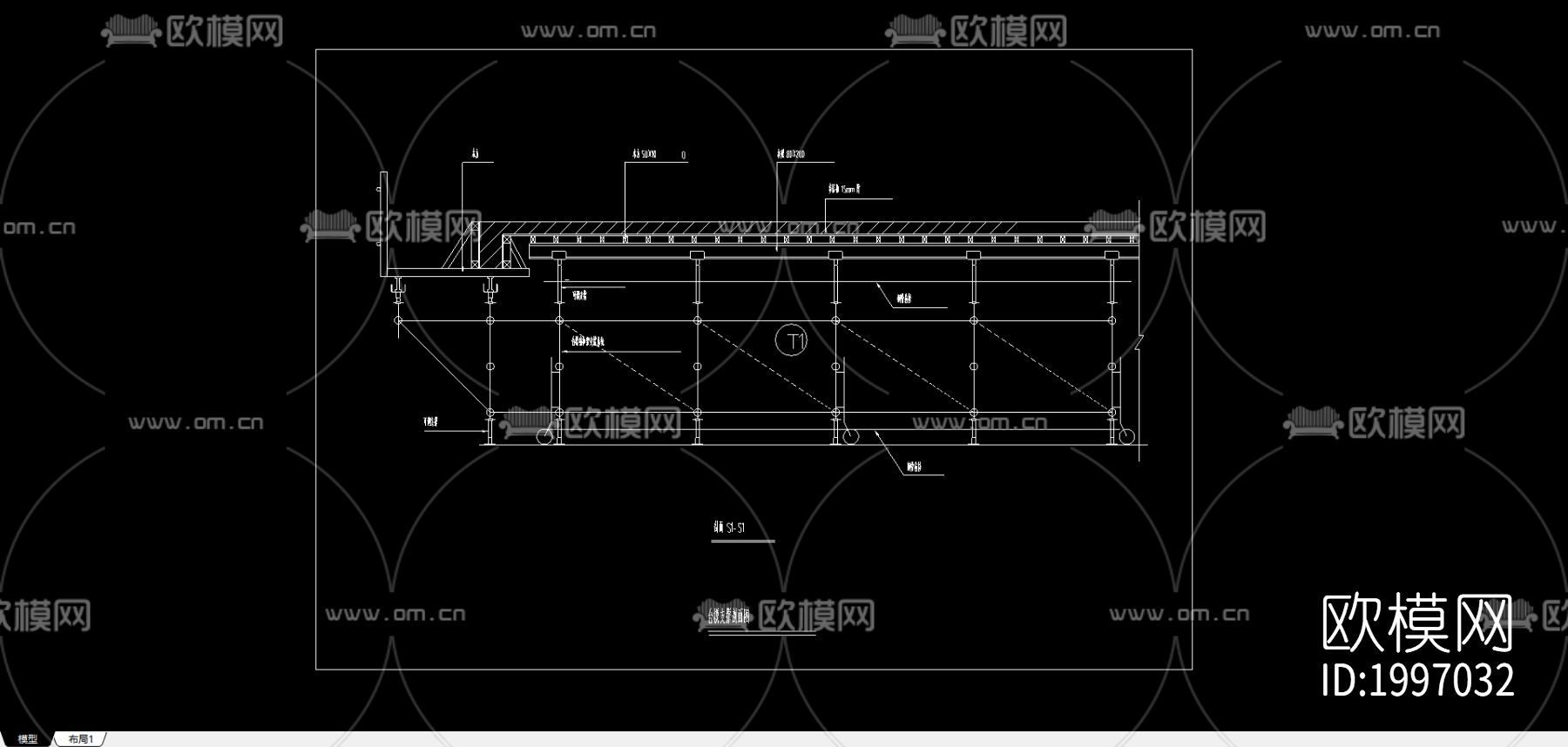 台模支撑剖面节点大样下载