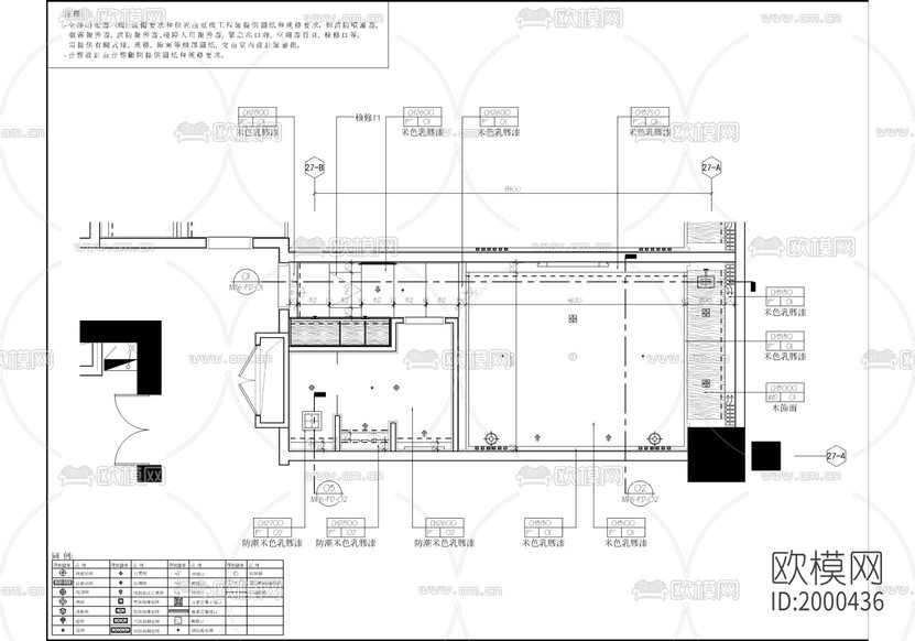 某酒店标准双床房cad施工图下载(渲染图2)