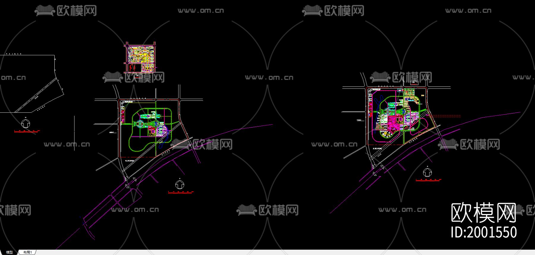 规划cad施工图-免费3dmax模型库-欧模网