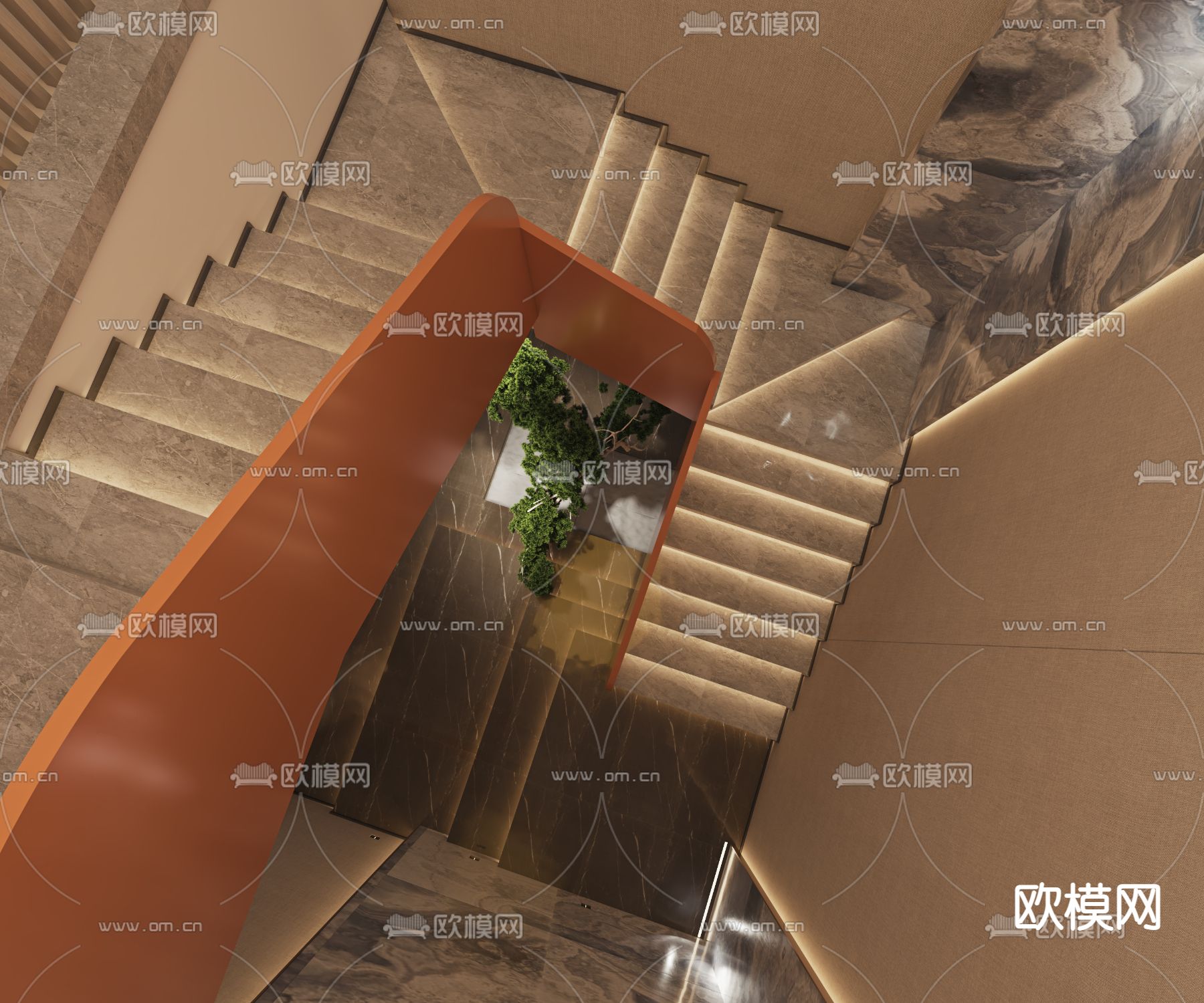 新中式茶馆接待大厅3d模型下载（渲染图7）