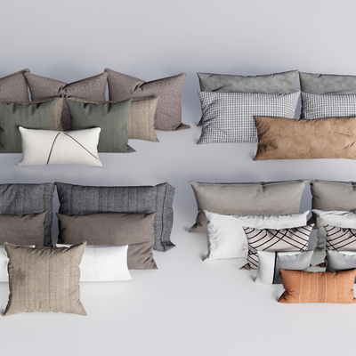  现代枕头抱枕su模型 