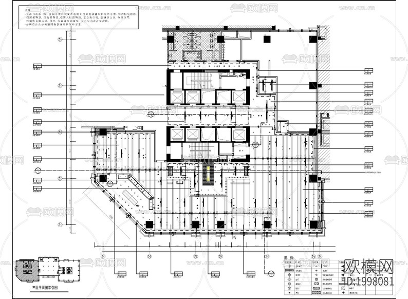 酒店全日制自助餐厅cad施工图下载(渲染图3)