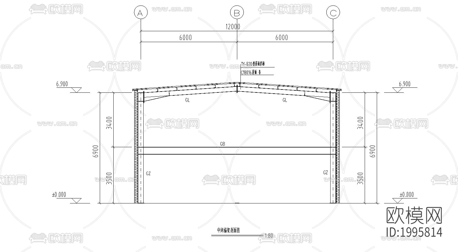 钢结构节点大样下载（渲染图2）