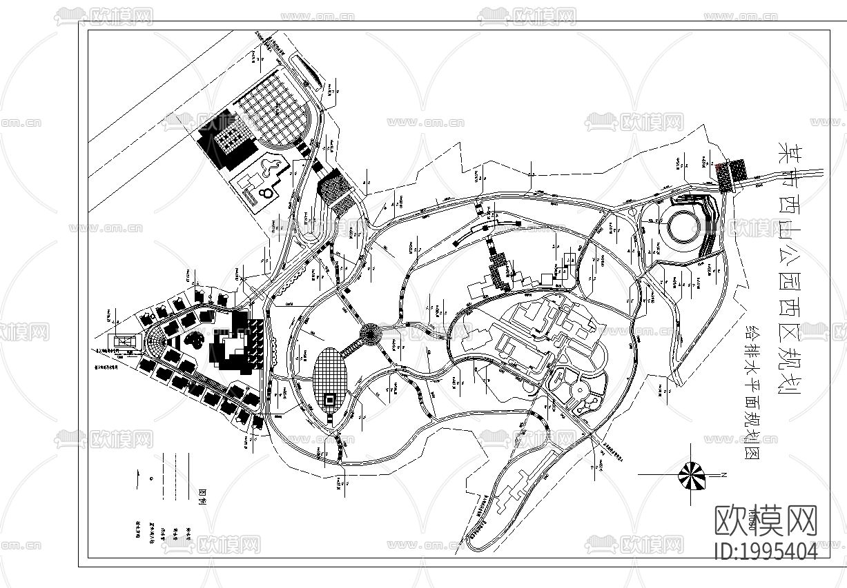 西山公园西区cad施工图下载（渲染图3）