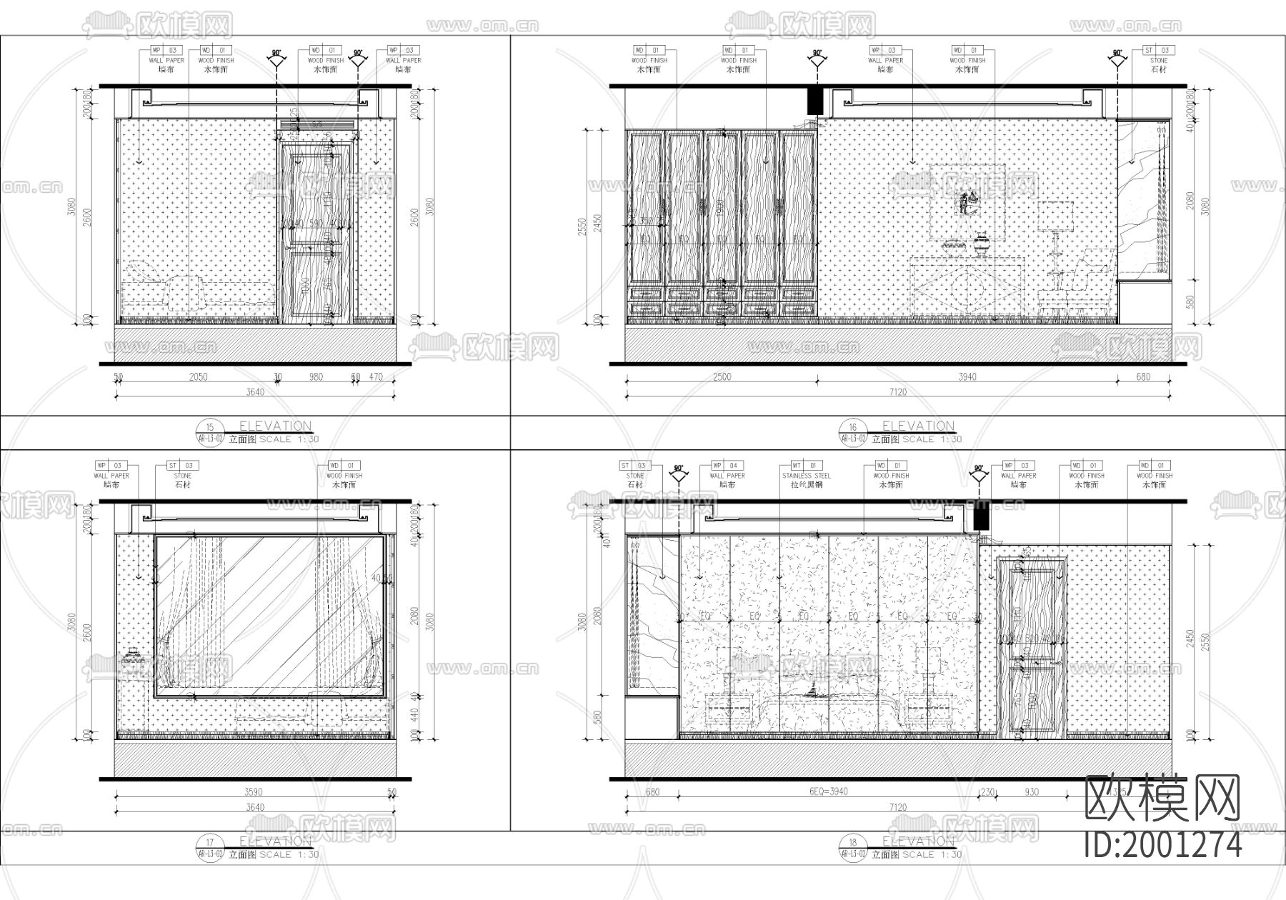 三层别墅cad施工图下载（渲染图8）
