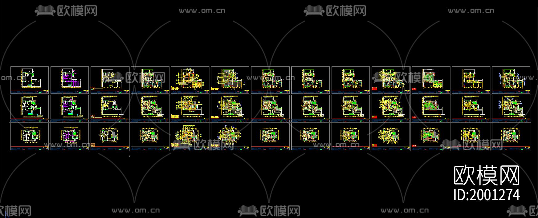 三层别墅cad施工图下载（渲染图9）