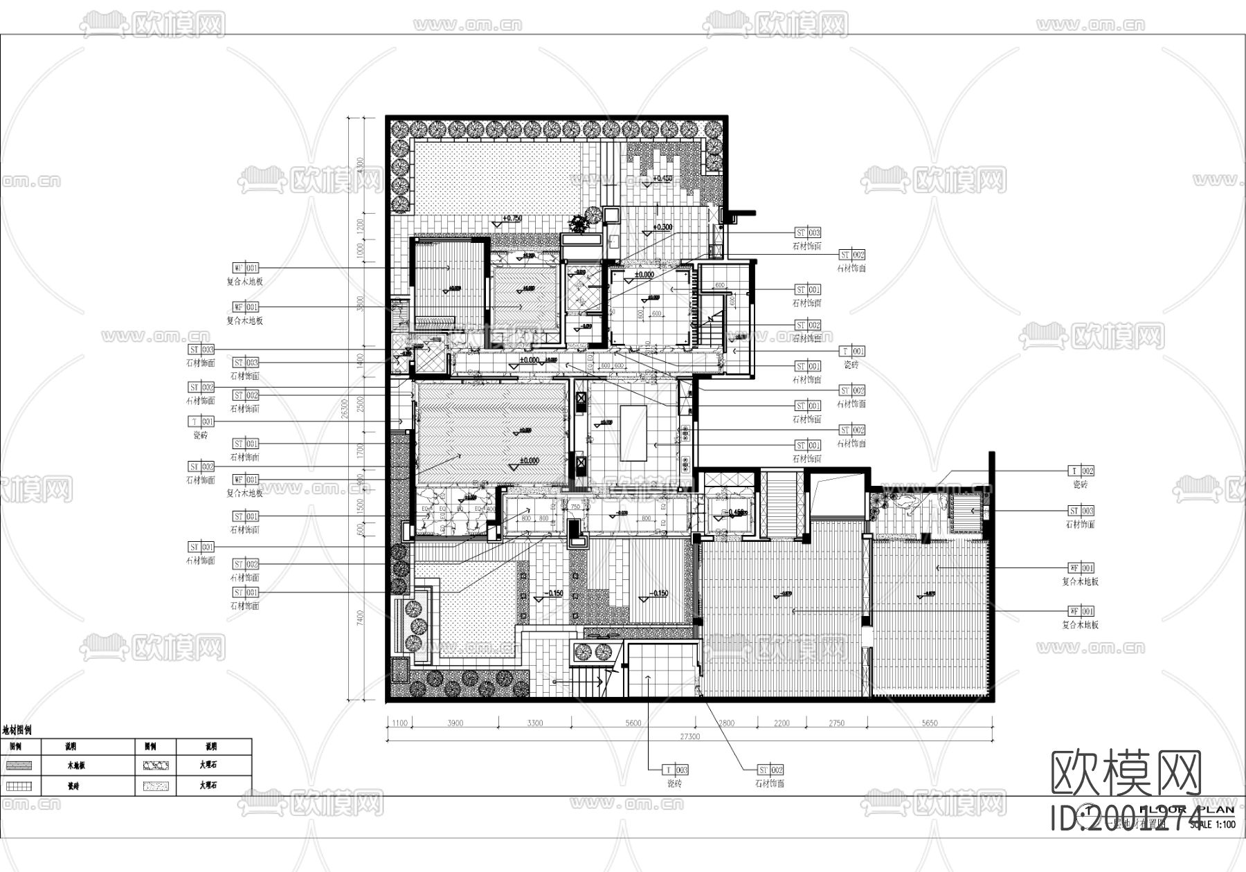 三层别墅cad施工图下载（渲染图6）